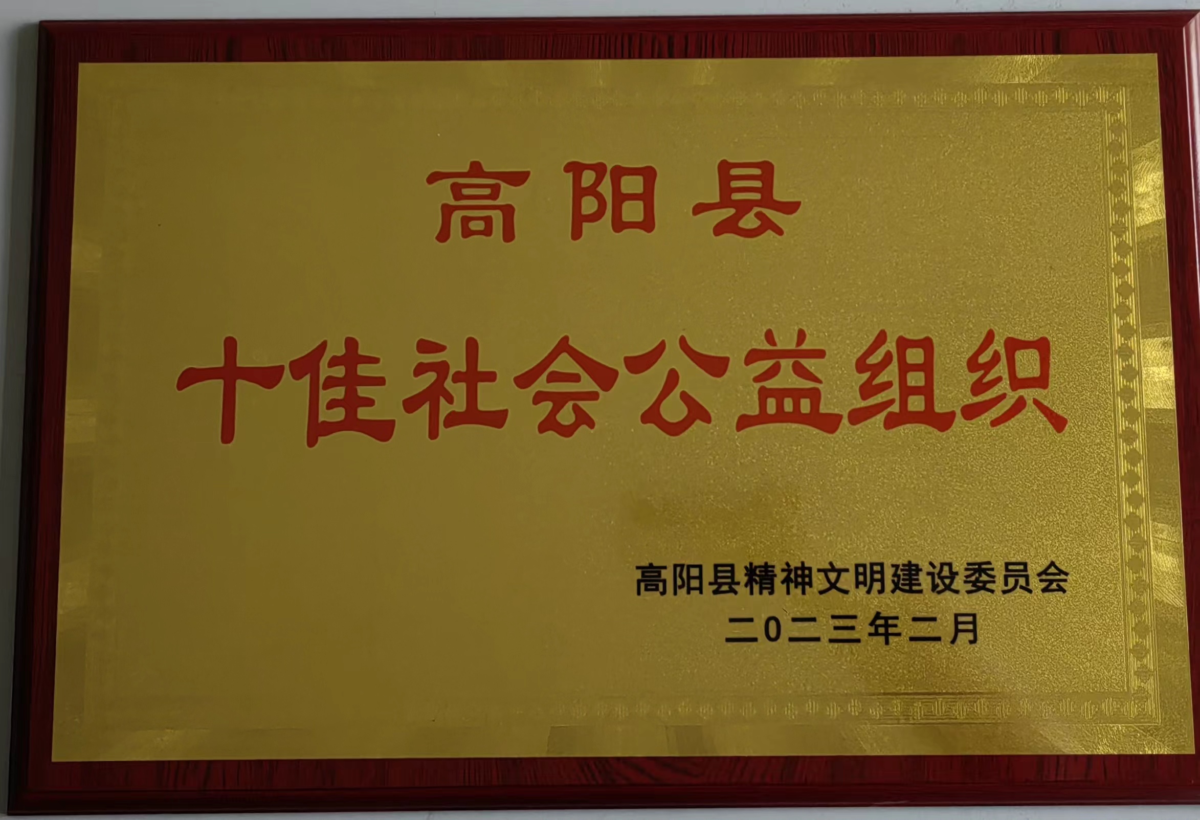 喜報！高陽縣瑞春紡織榮獲“十佳社會公益組織”稱號
